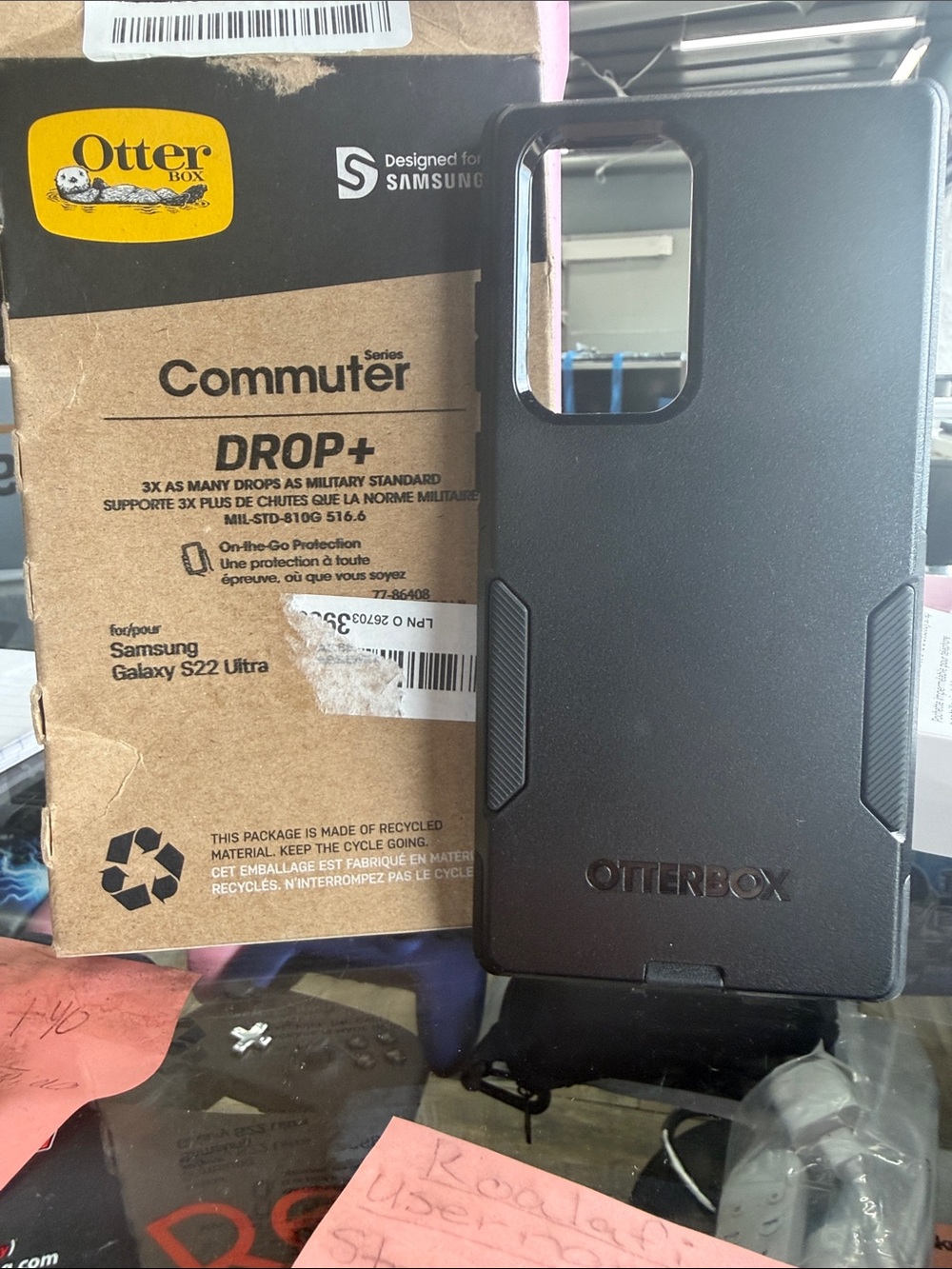 OtterBox Commuter Series DROP+ Case for Samsung Galaxy S22 Ultra - Black